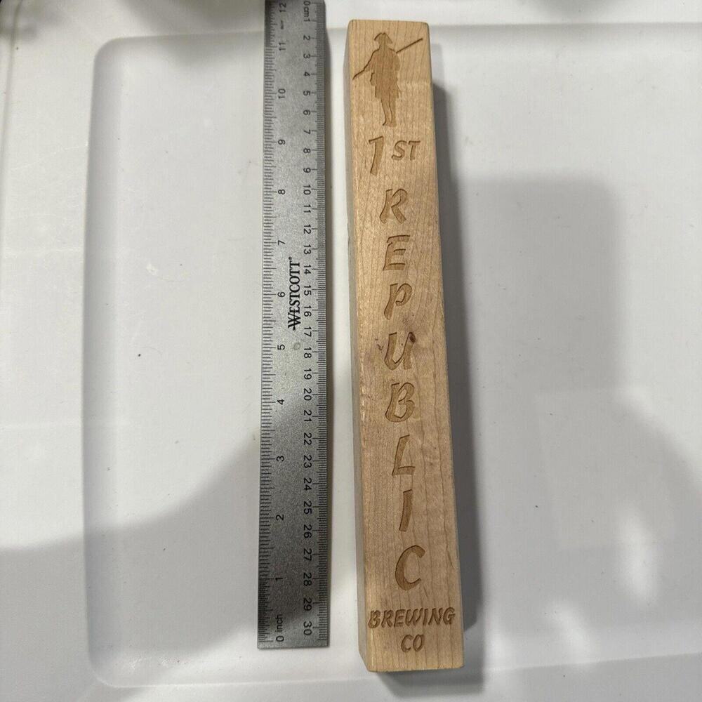 1st Republic Brewing Wood Beer Tap Handle Vermont